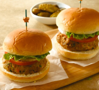Petit Burger made with Dotom Pork&Vegetable Mini Patties