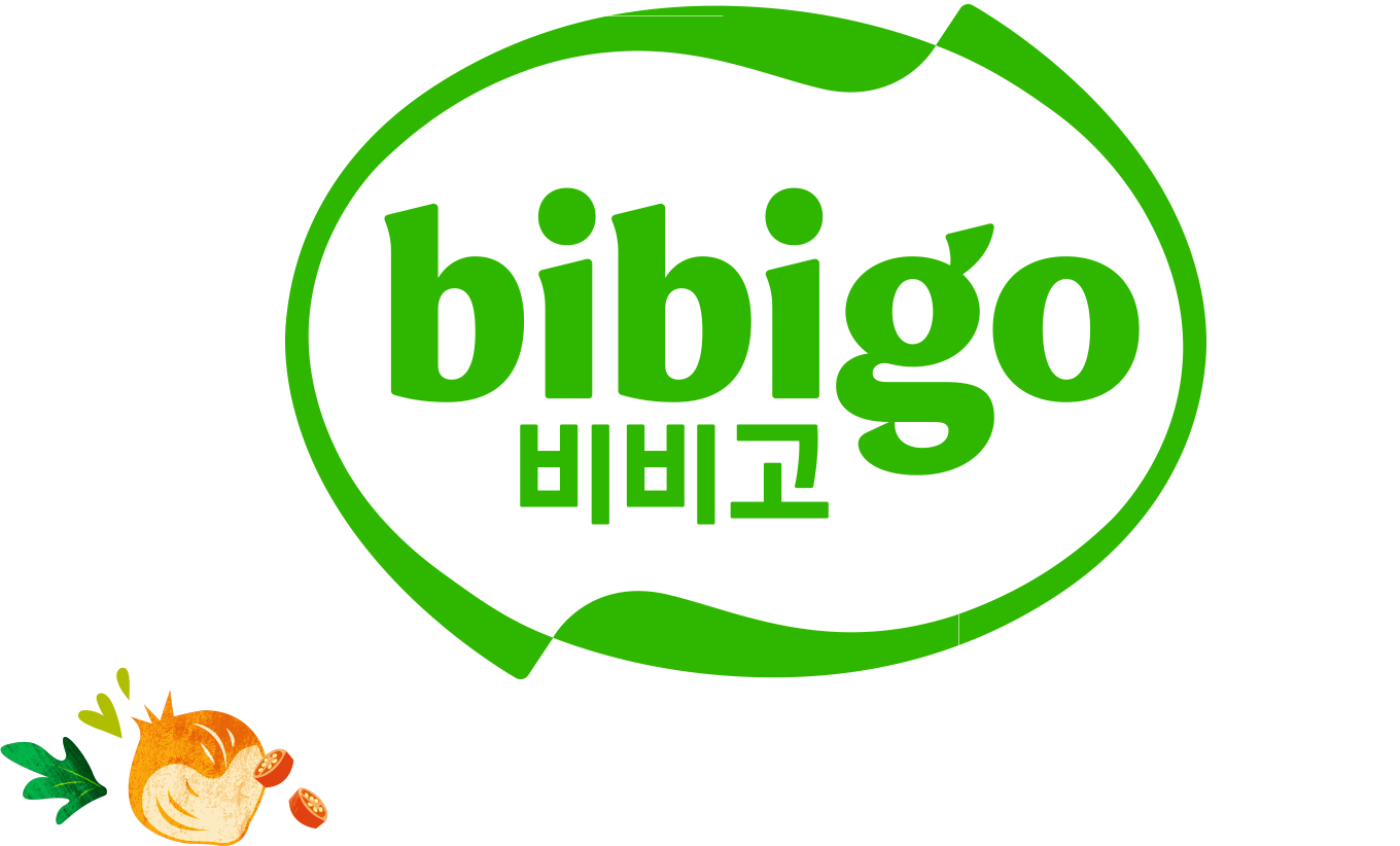 bibigo 비비고 - The circular holding shape, English Wordmark, Korean Wordmark(Hangeul)